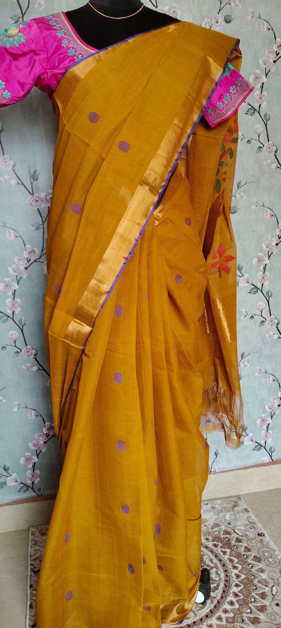 Khadi jamdhani Saree