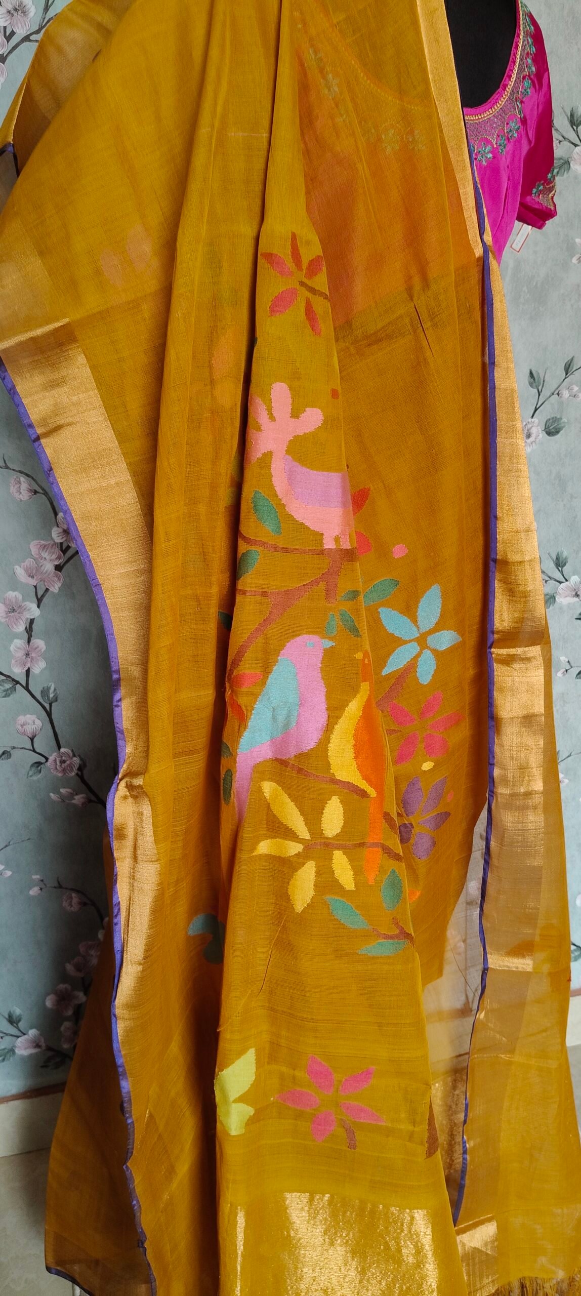 Khadi jamdhani Saree - Image 4
