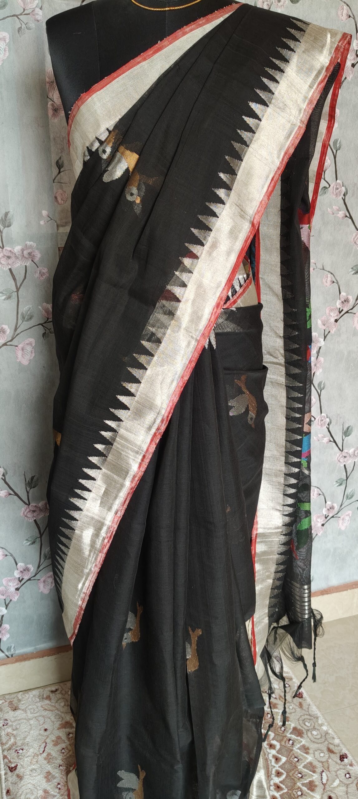 Khadi jamdhani Saree