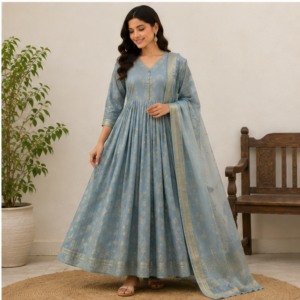 Mangalagiri Pattu Dress