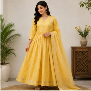 Mangalagiri Pattu Dress